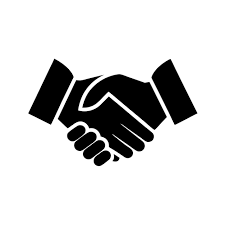 Minimalistic handshake icon representing trusted Canadian community