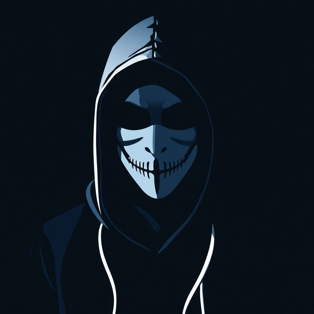 WeTheNorth Market faceless hooded figure representing darknet anonymity in a digital design
