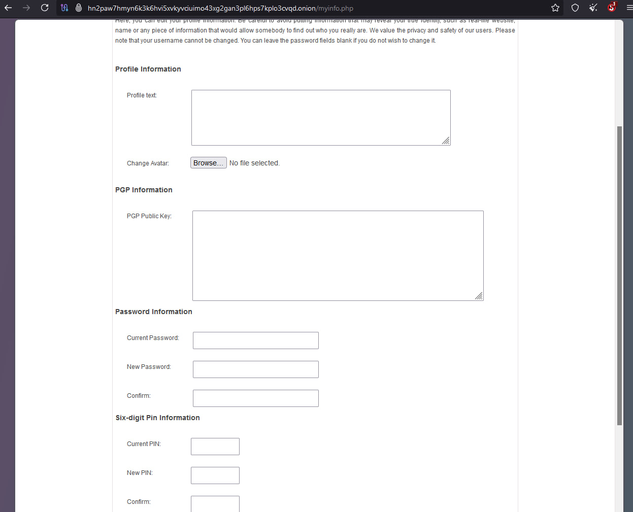 Screenshot showing the PGP key generation process in Kleopatra software, with fields for name and email, and a second image showing where to paste the public key in the WeTheNorth Darknet Market profile settings page