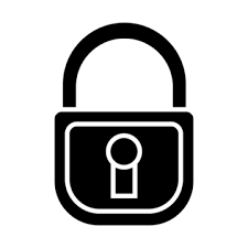 Minimalistic lock icon representing privacy and security